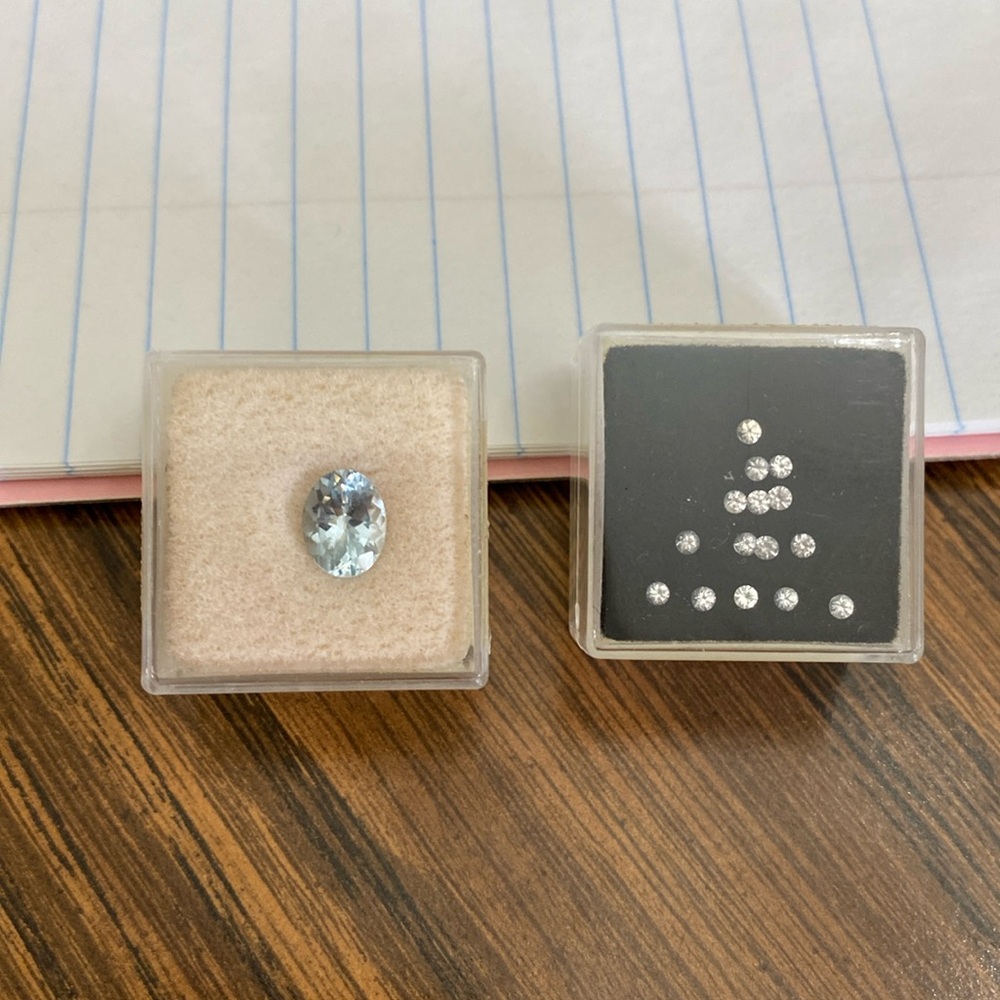 White Sapphire & Aquamarine Loose Gemstones